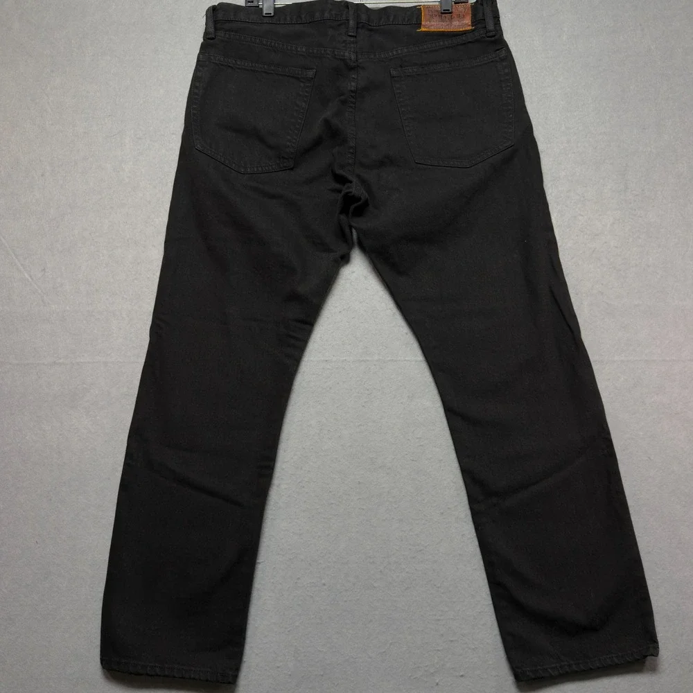 Polo Ralph Lauren Hampton Straight Black Denim Jeans‎ Mens 35x30 Cotton RL Logo